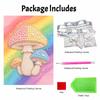 Frameless Pearl Painting Kit Mushroom Pattern DIY 3D Bead Canvas Art Relaxing Leisure Craft for Adults Wall Decor Gift