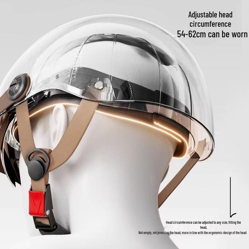 Certified Electric Motorcycle Half Helmet for All Seasons, Men & Women, Sun Protection, Safety Standard