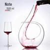U-Shaped European Crystal Glass Red Wine Decanter