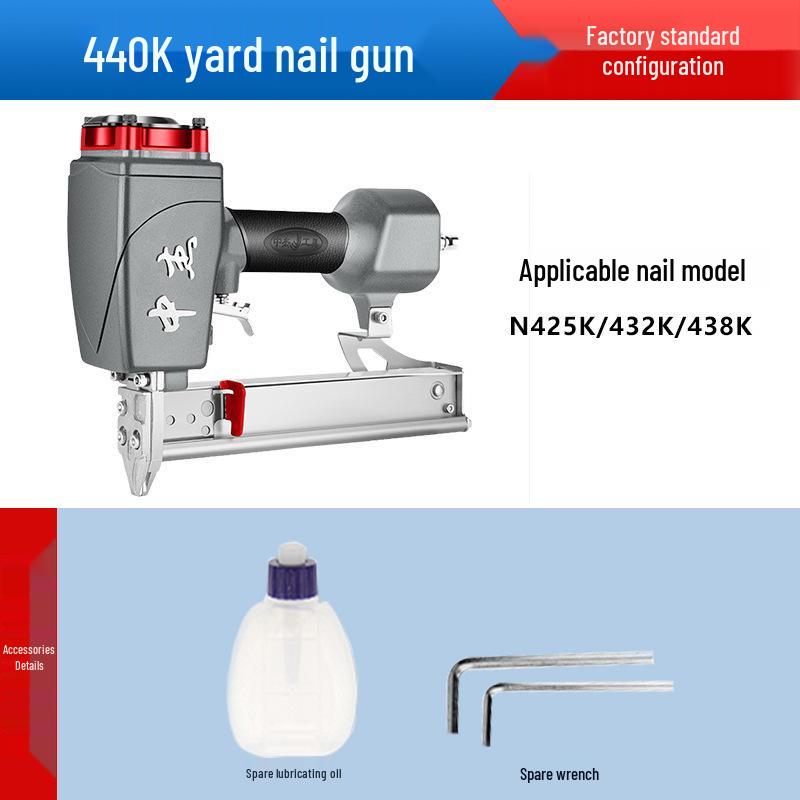 Zhongjie Pneumatic Brad Nailer - No Jam Woodworking Nail & Staple Gun