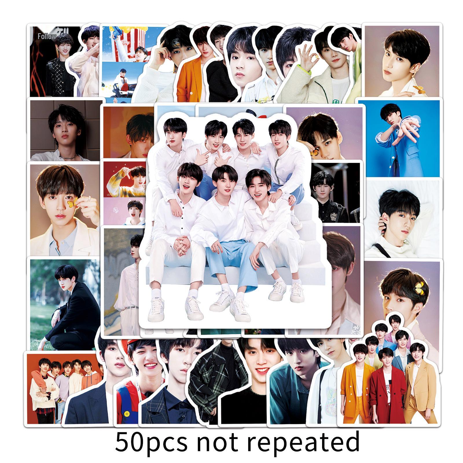 50 TFBOYS Graffiti Stickers for Suitcase, Notebook, Car Decoration