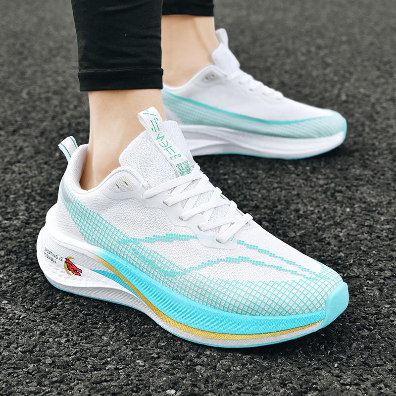 New Glow-in-the-dark Ultralight Breathable Couple Running Shoes Women's Shoes Students Cushioned Mesh Sneakers Men