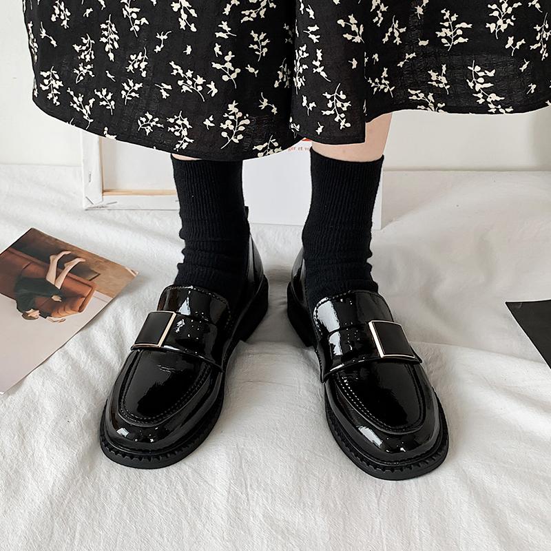 Mary Jane Small Leather Shoes Female British Style French Spring And Summer Retro New Loafer Shoes Thick Bottom Niche Jk Shoes