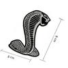 Cool Metal Snake Cobra Car Front Grille Emblem Side Mudget Badge Car Rear Suitcase Stickers Car Logo Style Accessories