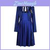 Adams Family Wednesday Student Uniform Cosplay Costume For Girls Halloween Role Play