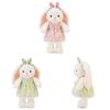 Floral Skirt Rabbit With Bowknot Headband Doll Animal Plush Toys Gifts Kids
