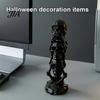 Skull Figurine Decor Triple Stacked Skulls Figurine, Spooky See Hear Speak No Evil Skeleton Head Three Wise Skeletons Statue Statue, 3D Printed Gothic
