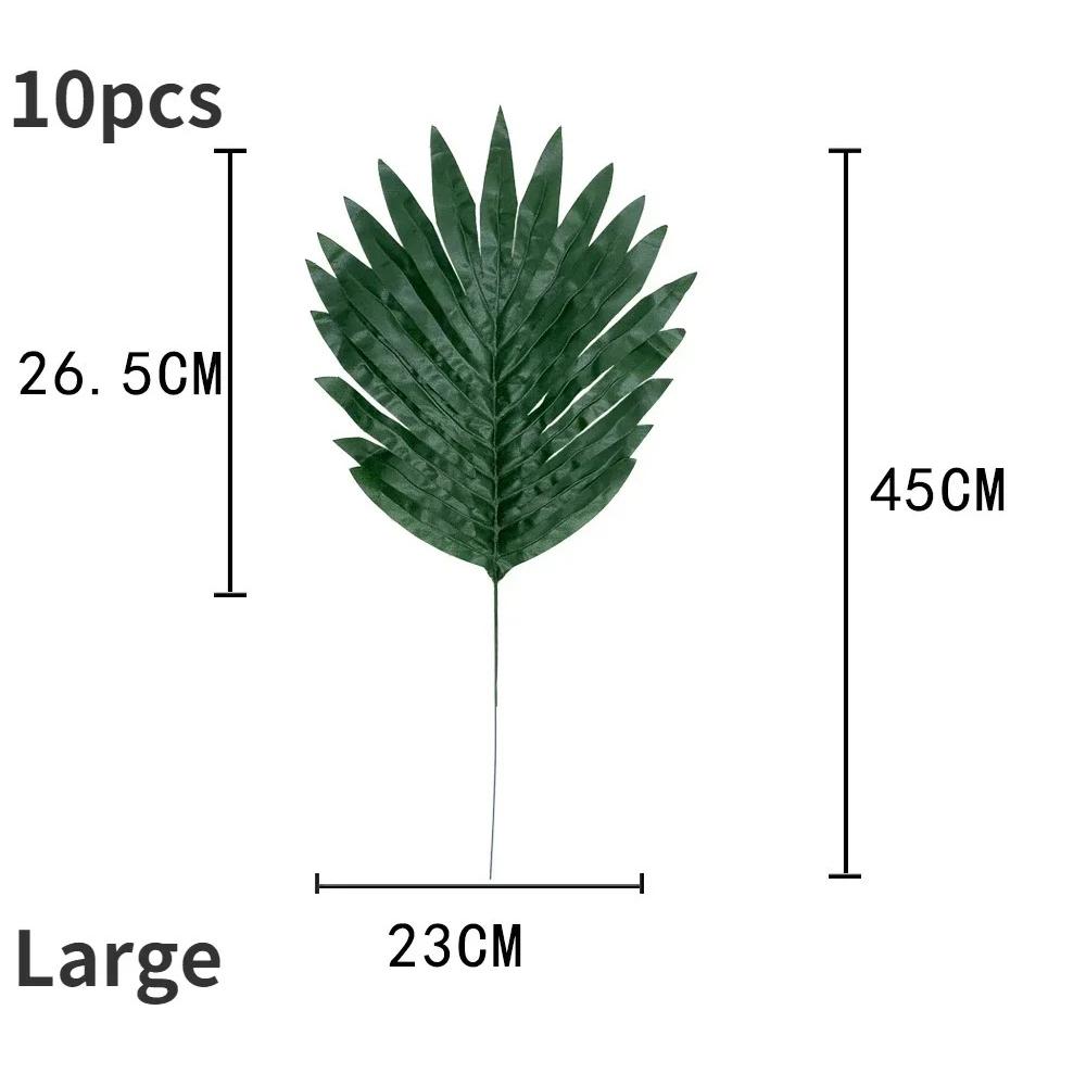 10pcs Hawaii Artificial Palm Leaf Turtle Back Leaf Jungle Beach Theme Party Flower Arrangement Mat Accessories Cup Mat
