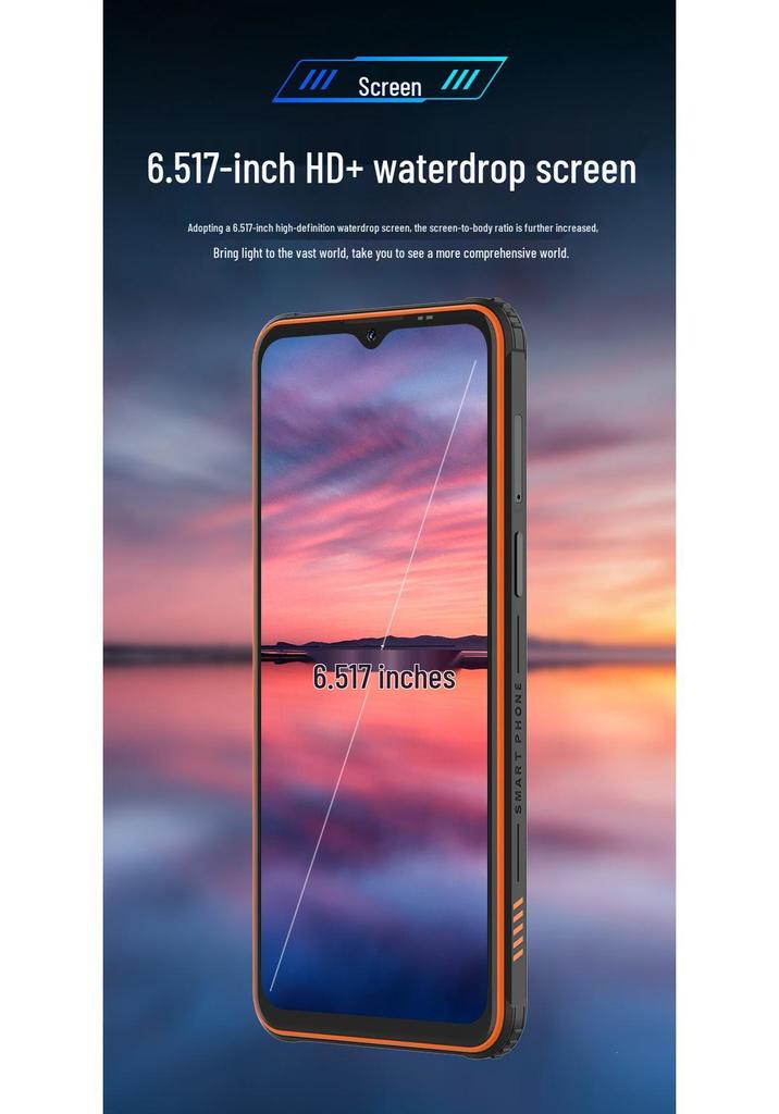 Rugged Smartphone with Dual SIM, Waterproof, Drop-proof, Long Battery Life, Large Screen, and All-Network Compatibility.