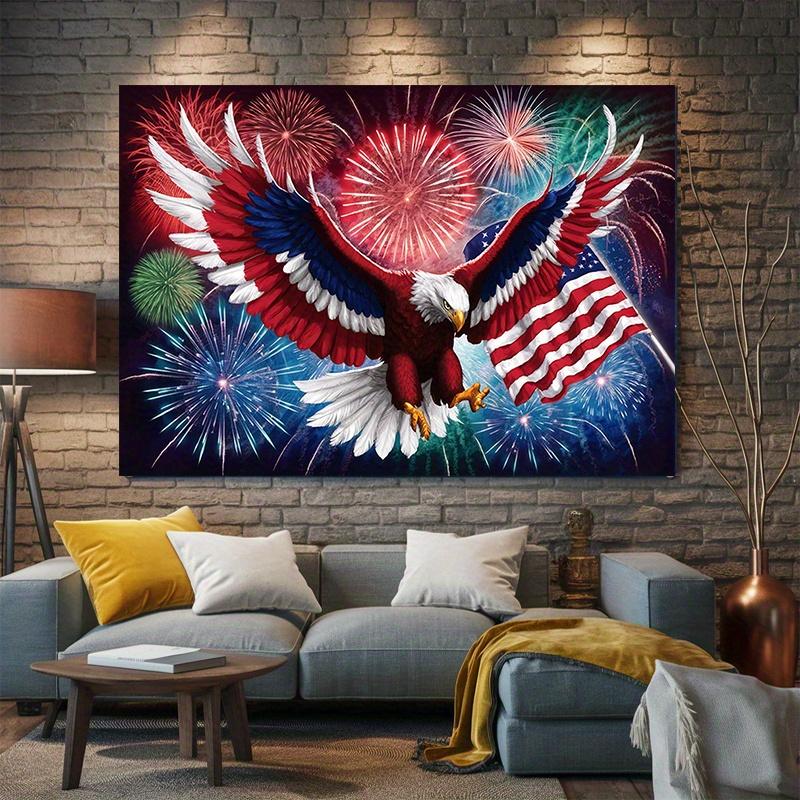 Patriotic Eagle Tapestry Living Room Decoration Independence Day Party Patriotic Theme Room Decoration