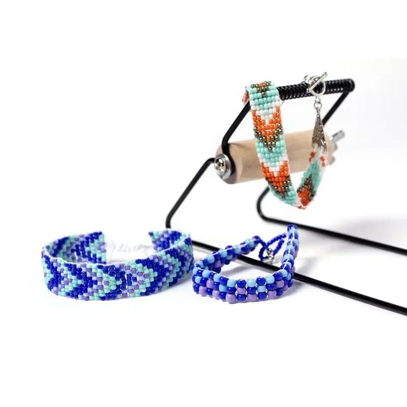 Metal Bead Loom Kit Weaving Beading Loom for Jewelry Bracelet DIY Knitting Machine Creative Handmade Beads Knitting Tool