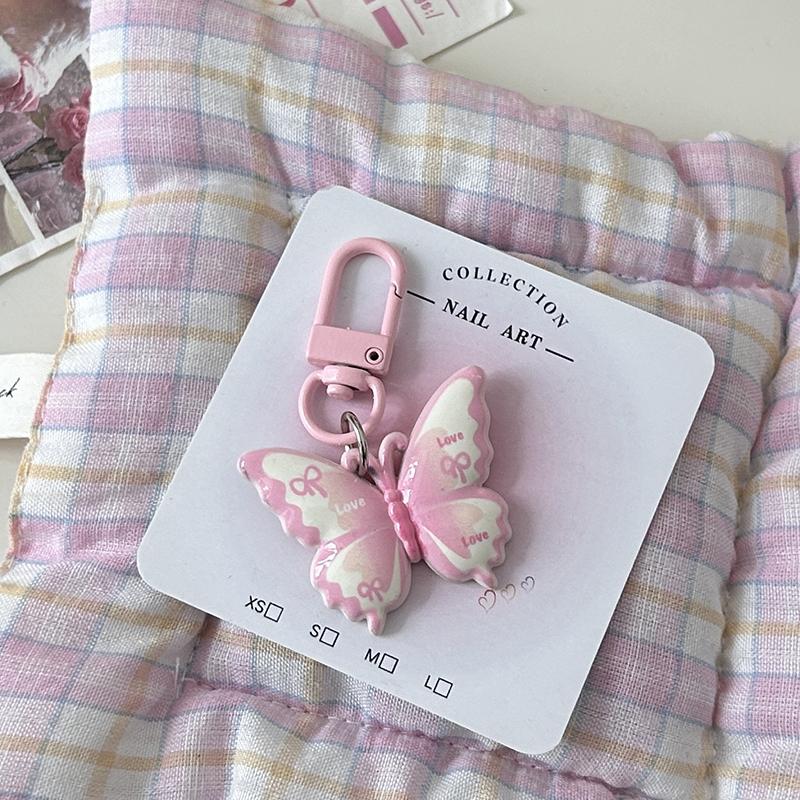 

Милый брелок-подвеска с буквой и бабочкой для женщин и девочек, изысканный брелок с кисточкой, креативные аксессуары для украшения сумки