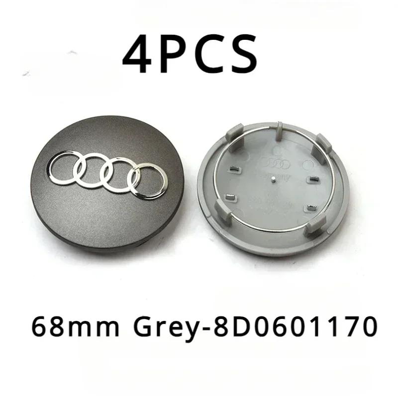 Hub Caps Hot For qaz24 4P 60/61/68/69mm For qaz24 Alloy Wheel Centre Caps Hubs Dust Covers qaz24 A3 8L 8P A4 B5 B6 B7 A6 C5