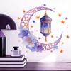 Purple Moon And Flower Chandelier For Bedroom And Living Room, Middle Holiday Decorative Wall Stickers