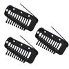 TEMPERIA (3pcs) Dupatta Clips for Brides - Bridal Saree Pallu Chunni Setting Holding Safety Pin for Head - Hair Patch Wig Clips for Women - Black