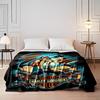 Harley-Davidson Vintage Garage Design Blanket Flannel blanket for bedroom, living room, sofa, and nap sofas.