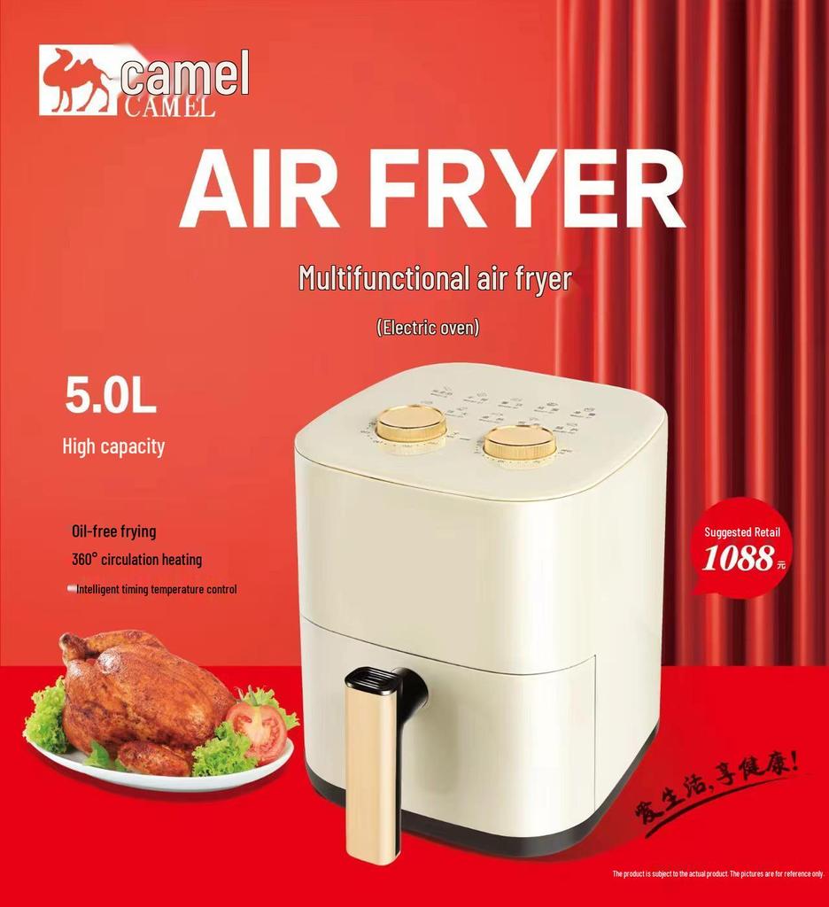 Camel Smart Heißluftfritteuse mit großem Fassungsvermögen - Multifunktionale vollautomatische elektrische Fritteuse