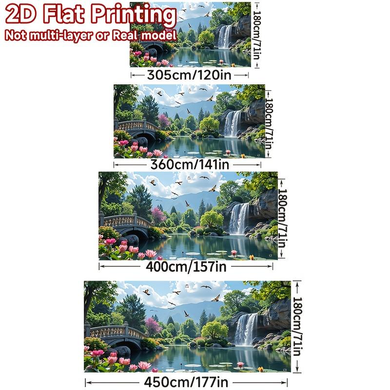 2D Plane, 1 Piece 2D Plane Printed Party Banner - Four Seasons Beautiful Tropical SceneryXY