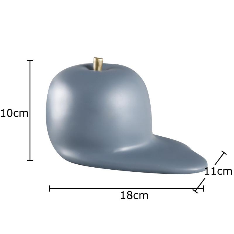 Creative Melting Apples Statue Desk Decoration Minimalist Fruits Sculpture Resin Crafts Apple Ornaments Room Aesthetic Decor