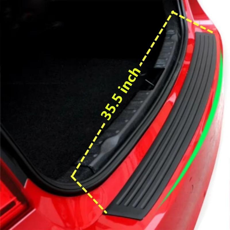 1pc Car Rear Bumper Cover Sticker Strip Protector Trunk Sill Scuff Plate Guard Automobiles Exterior Parts Styling Mouldings
