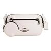 Elias 23 Letter Logo Zip Classic Monogram Pebble Leather Shoulder Crossbody Bag Medium Women Bags Chalk-White CJ507-QBCHK