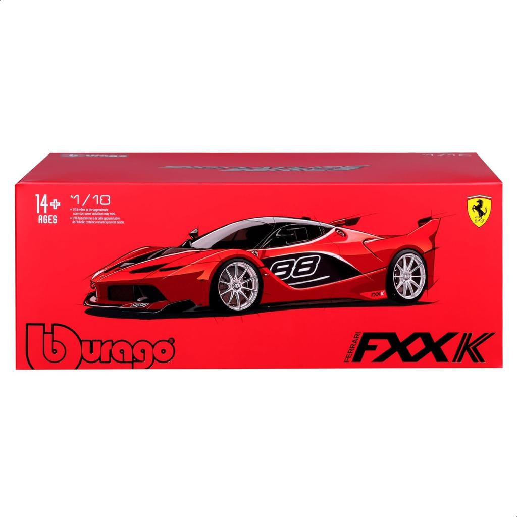 Bburago Scale Signature Series Ferrari Red Diecast Model Finished 1/18 FXX-K #88 / Car, Model, 18-16907 (#88)