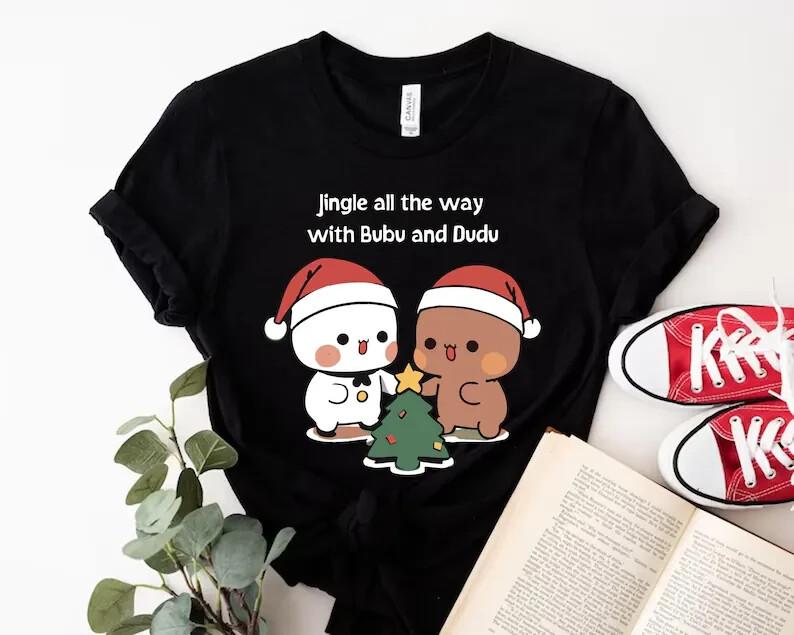 bubu dudu enjoy xmas Bubu amp; dudu christmas top Bubu Dudu Cute couple tshirt Unisex T-Shirt XXXL