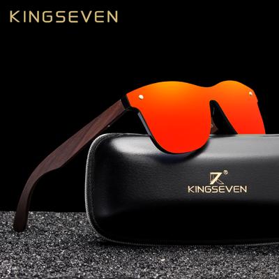 Handgefertigte Walnuss-Holzbrille, polarisierte Spiegel-Sonnenbrille für Herren und Damen, Vintage-Design