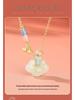 Elegant Hetian Jade Heart Necklace: Women's Creative s925 Silver Enamel Clavicle Chain