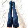 Damen Winter Beinwärmer Zopfmuster Kabelstrick Oberschenkelhohe Stiefelsocken Einfarbig Gedrehte Strickerei Über Knie Lange Strümpfe