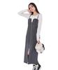 BODY Denim Jumper Skirt [PROPOTION DRESSING] A/mie [Black/M]