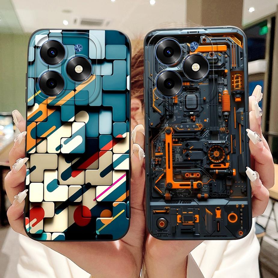 For Tecno Spark 20C Case Spark20 Pro KJ6 New Fashion Candy Painted Cover Shockproof Phone Case For Tecno Spark 20 Pro Plus Shell