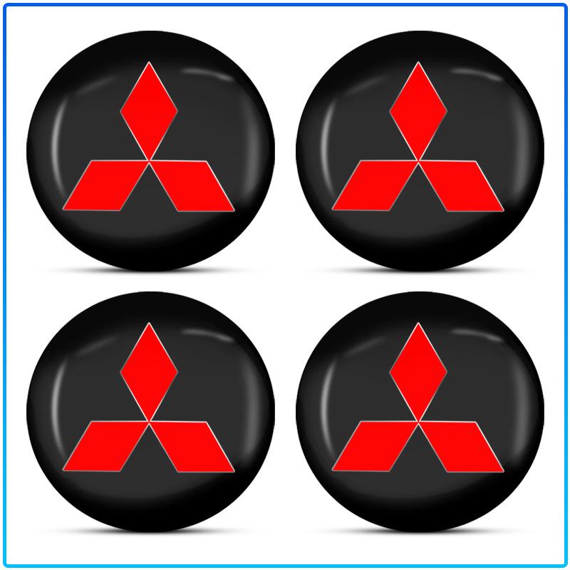 For Mitsubishi Lancer Lancer ASX Outlander 2 3 Pajero Mirage exzos Pajero 4 4PCS Auto Wheel Center Hub Tyre Vehicles Caps Cover Rim Sticker Badge