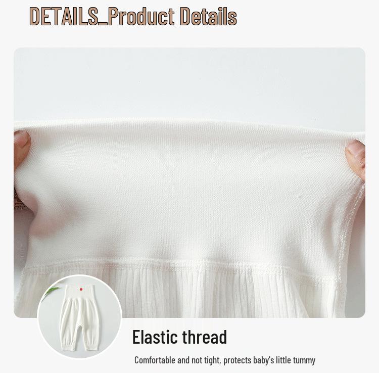 Newborn High-Waist Cotton Snap Pants - Baby Autumn Big Butt Style