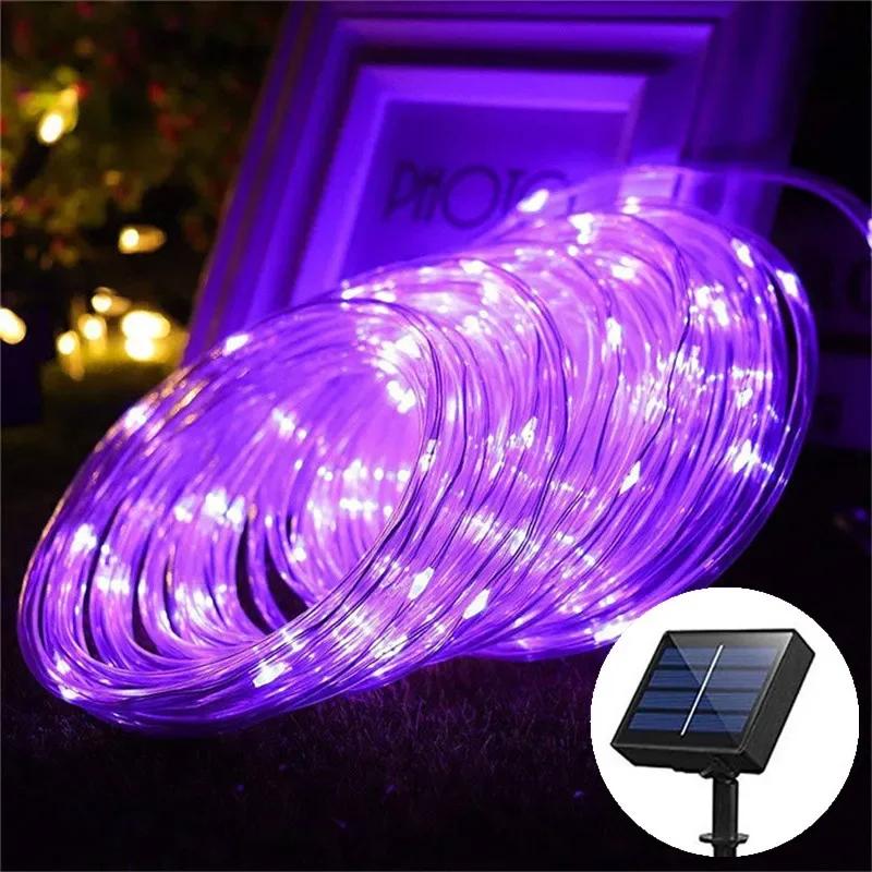 8 Modes Solar Rope Hose Lights Led String Lights For Garden Outdoor Street Wedding Christmas Patio Porch Pool Tree Decoration