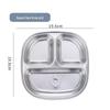 Kids 304 Stainless Steel 3-Compartment Divided Plate