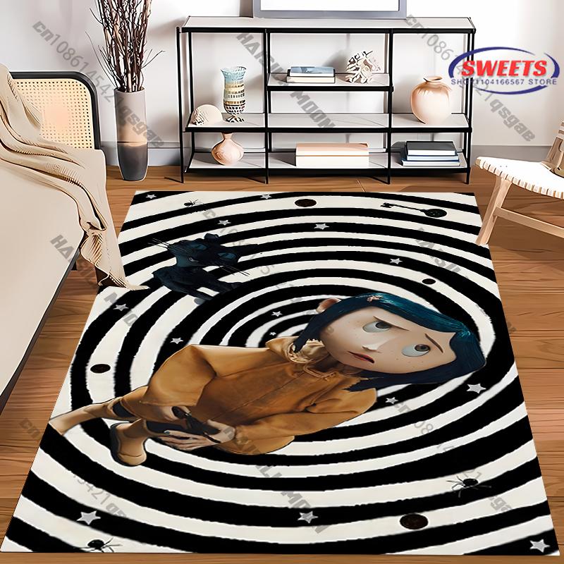1PC Mystery C-C0raline Series Printed Carpet Living Room Bedroom, Sofa Rug, Modern Large Area Home Decor Mat Gift for Friends