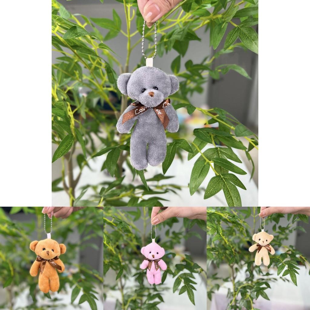 Short Delightful Soft Fur Bear Plush Keyring Perfect For Couples And Gifts Adorable