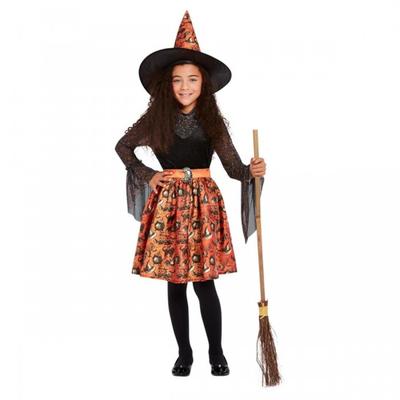 Girls Witch Vintage Halloween Costume Set