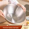 304 Stainless Steel Kitchen Basin: Wash Veggies, Knead Dough, Beat Eggs, or Mix Salads. Thick, Durable Design for Household Use.