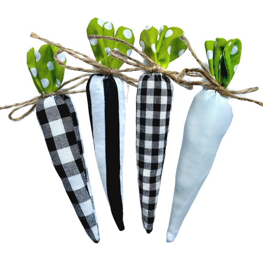 Soft Fabric Easter Carrot Ornaments High Quality Handmade Fabric Carrot Decorations Cloth Carrot Durable Artificial Carrot