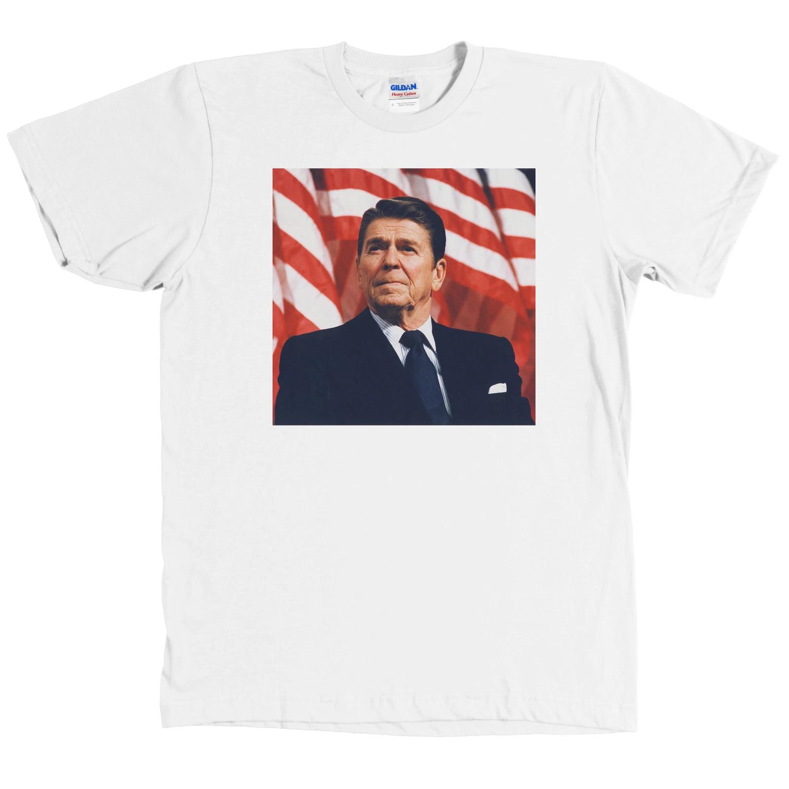 Ronald Reagan American Flag Portrait T Shirt Republican Tee NEW WITH TAGS 3XL