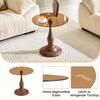 Round Glass Side Table Modern, Elegant Coffee Table with Tempered Glass Top & Stable Base, Compact Sofa Table for Living Room Bedroom (Table Only)