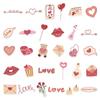58 Pink Valentine's Day Romantic Stickers for Journal, Phone Case, and Water Bottle Decoration - Waterproof DIY Decals