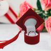 Rings Box Graduation Bachelor Hat Jewelry Packging Box Wedding Engagement Earring for Special Occasion