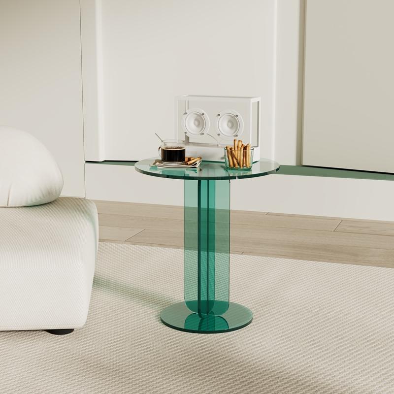Tea side living room, coffee shop table, rounded corners, work, reading books, coffee shop table, balcony, acrylic coffee shop