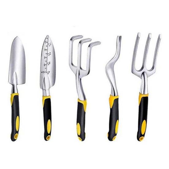 Non-slip Aluminum Alloy Flower Planting Shovel Rake Spade Fork Gardening Tools