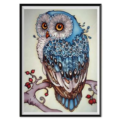 5D diamentowe malowanie pełny diamentowy zwierzęcy ptak okrągły diamentowy mozaikowy wzór sowy ścieg krzyżykowy Diy Handmade malowanie domu