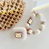 INS Bead String Khaki Bear Compatible with Apple AirPods 1st Generation Bluetooth Earphone Protective Cover Pro1 Earphone Case 1