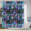 Abstract 3D Printed Shower Curtain Waterproof Fabric Decorative Water Droplets Leaves Pattern Home Bathroom Accessories Dark Col